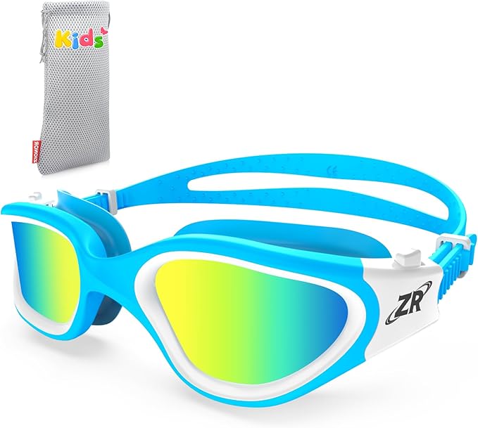 ZIONOR Kids Swim Goggles, G1 MINI UV Protection Anti-Fog Polarized Swimming Goggles for Age 6-14