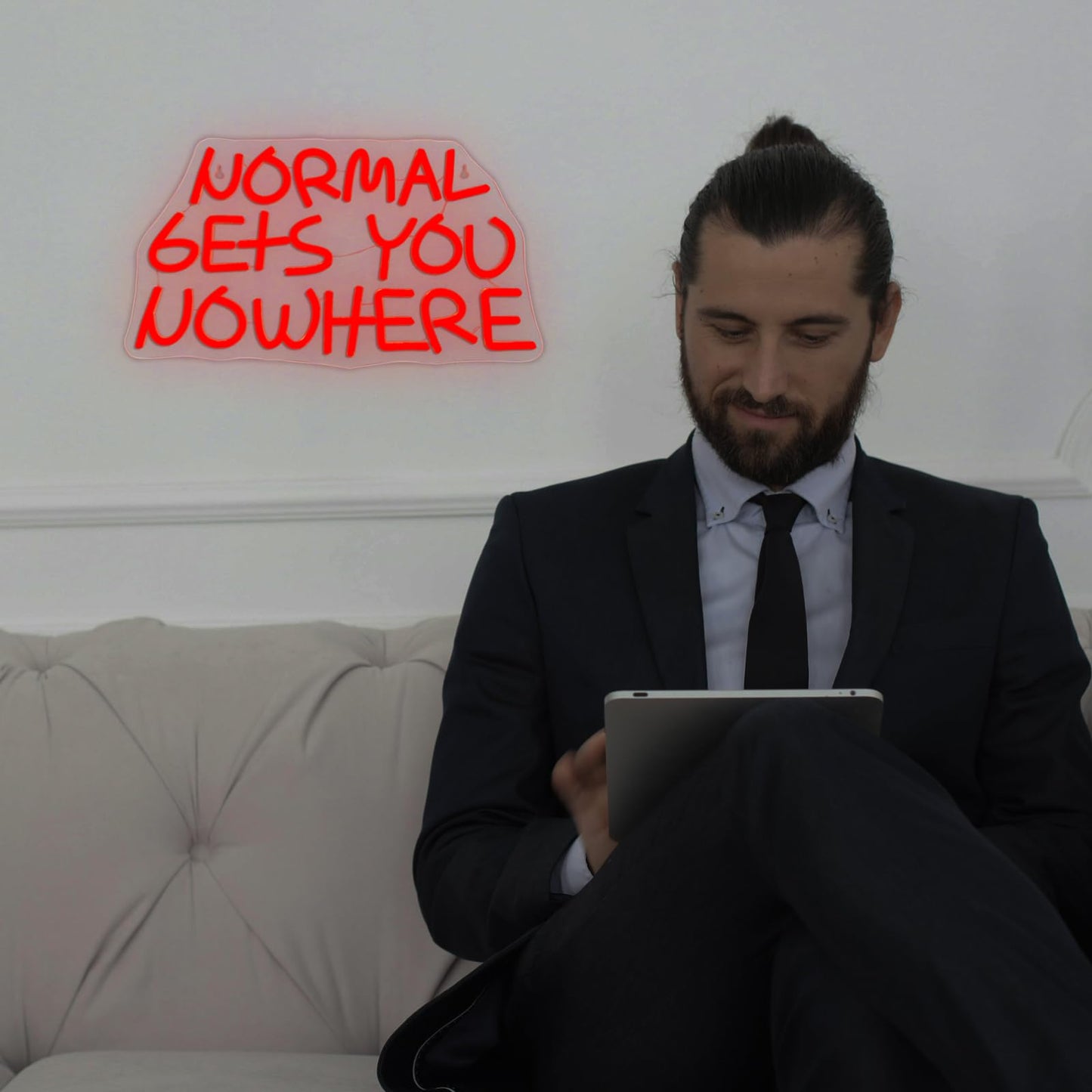 Jurong Normal Gets You Nowhere Neon Signs For Wall Decor  Dimmable Led Neon Light Usb Powered Light Up Signs  For Home  Party  Gift  Office  Bedroom  Work Place