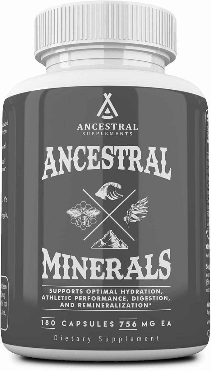 Ancestral Supplements Minerals & Electrolytes with Magnesium, Potassium, Sodium, Supports Optimal Hydration, Immune Healt...