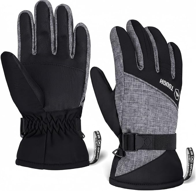 Tough Outdoors Kids Insulated Waterproof Snow Gloves - Youth Winter Ski Gloves for Girls & Boys