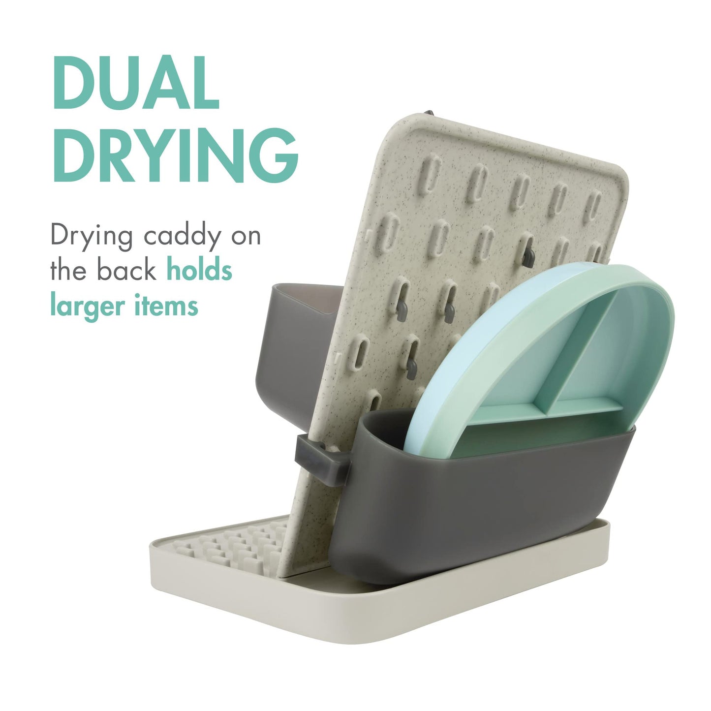 Boon Groove Vertical Baby Bottle Drying Rack - Customizable Drying Rack for Bottles, Toddler Cups, and Baby Accessories - Baby Bottle-Feeding Supplies - Holds 6 Baby Bottles
