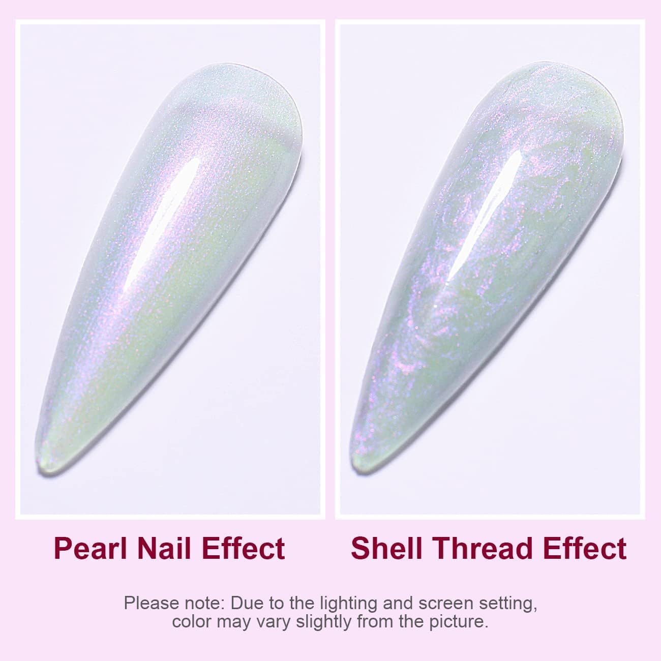AIMEILI Hema Free Pearl Gel Nail Polish, Shimmer Mermaid Nail Gel Soak Off U V Gel Polish - (171) 10ml