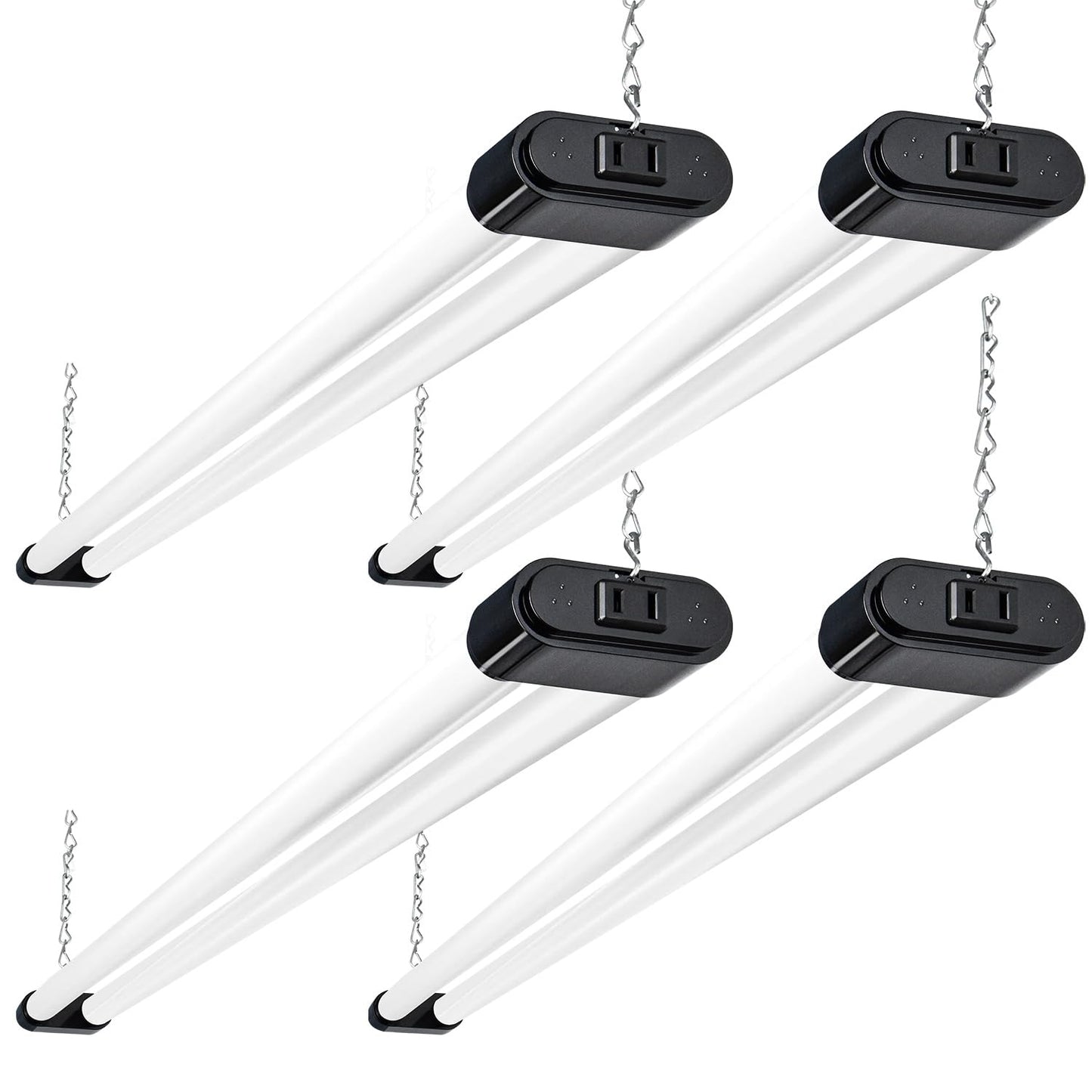 hykolity LED Shop Light 4 Pack, 4400lm, 42W, 4FT, 5000K, Plastic, White, Model SLA-1116, Linkable