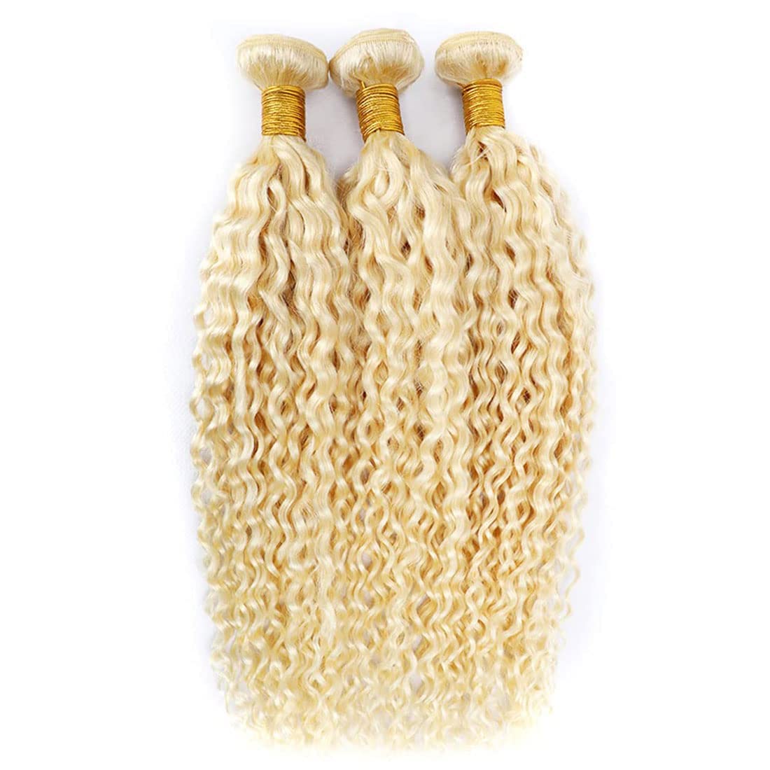 Lagalaga Bundles Human Hair 22 24 26 Inch Jerry Curly Blonde 613 Human Hair Bundles Unprocessed Brazilian Virgin Hair Quick Weav