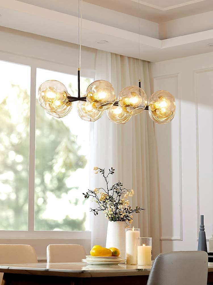 Xininsun Dimmable G16.5 Light Bulb, E12 40W Vintage Led Filament, Soft White 3000K, Glass, 6-Pack