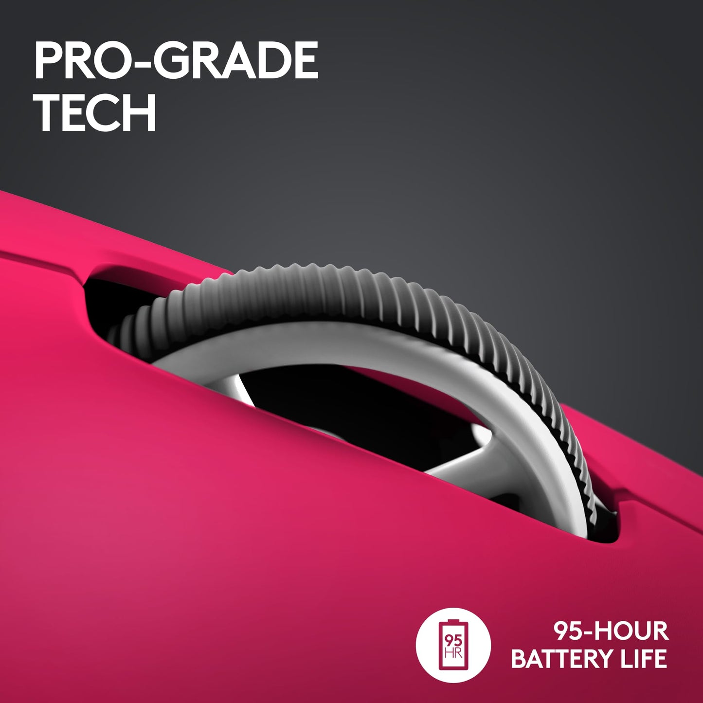 Logitech G PRO X Superlight 2 Lightspeed Wireless Gaming Mouse, Lightweight, LIGHTFORCE Hybrid Switches, Hero 2 Sensor, 32,000 DPI, 5 Programmable Buttons, USB-C Charging, PC & Mac - Magenta