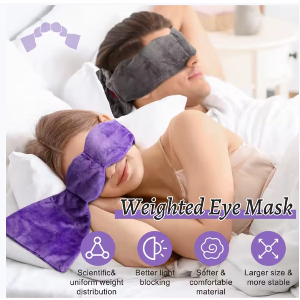 Gentle Sleep Mask, Pressure for Light Blocking & Cooling Comfort, Strap-Free for Side & Back Sleepers