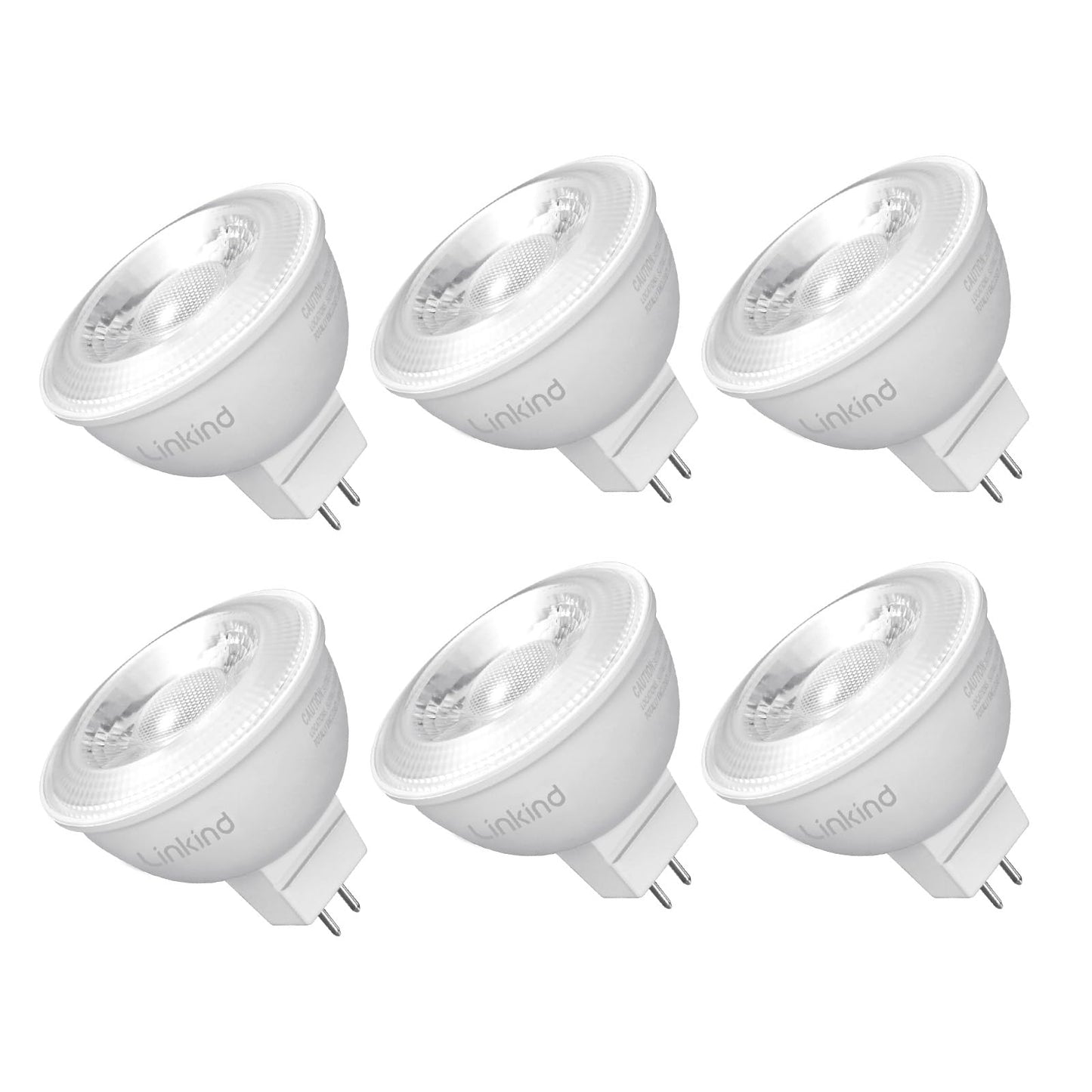 Linkind MR16 LED Bulb, Dimmable GU5.3 Bi-Pin Base, 6.5W (70W Equivalent), 3000K Soft White, 640lm,