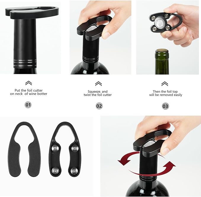 Wine Air Pressure Pump Bottle Opener Set,Simple Wine Pump Cork Remover Corkscrew,Efficient Corkscrew Bottle Opener,Easy Screw Out Tool, Perfect Wine Gift For Wine Lovers. (2)