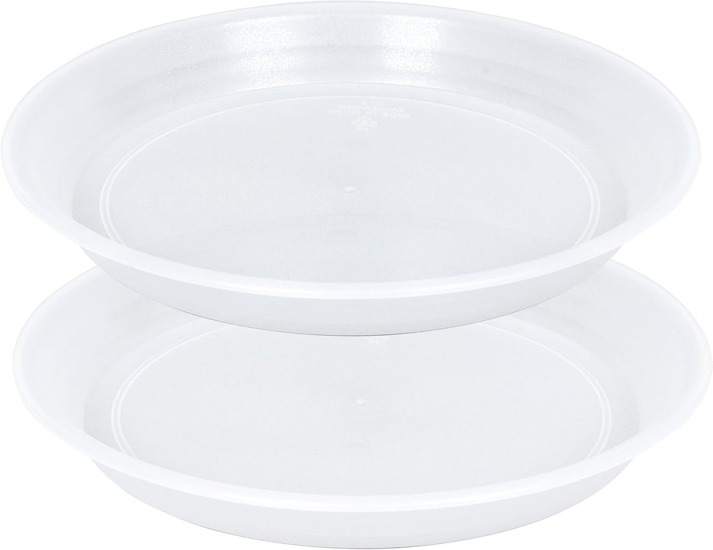 Plant Saucer 2 Pack of 8 inch, Clear Plastic Flower Planter Saucers and Drip Trays for Indoors Outdoors, Heavy Durable Plant Plate Water Catcher
