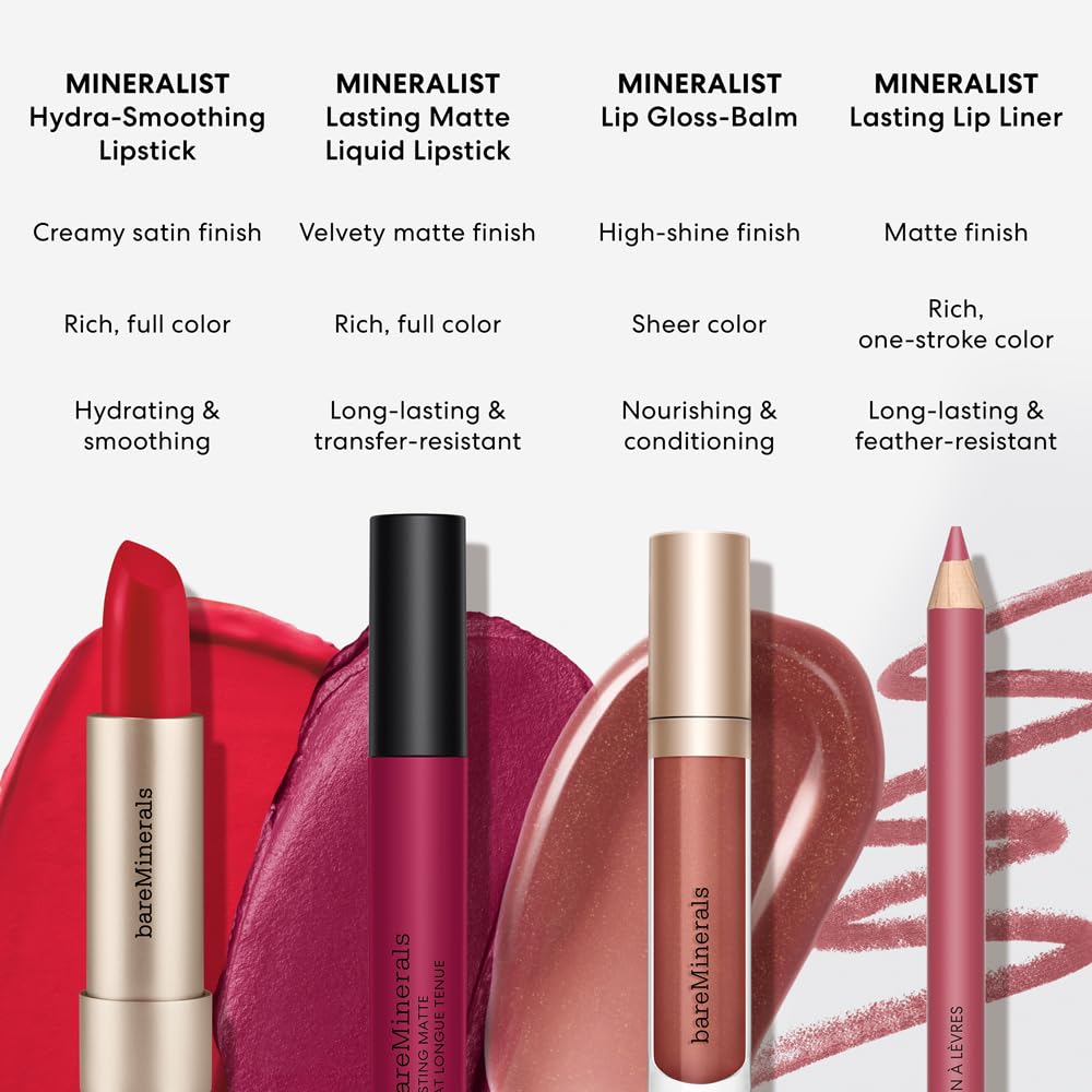 bareMinerals Mineralist Lip Gloss-Balm, Clarity