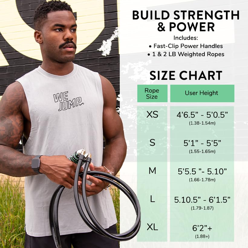Crossrope Get Strong Set - Weighted Jump Ropes for Strength Training - Improve Power and Endurance in a Fun Jump Rope Work...