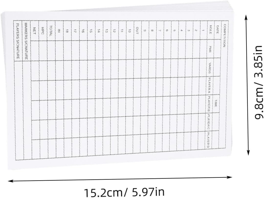 BESPORTBLE 40pcs Scorekeeper Accessory Pocket Score Scorecard Coated Outdoor Scorecards Competition Keeper, Notebook and Card Stats Paper Club Accessories Notebook, Golfs Disc Scorebook