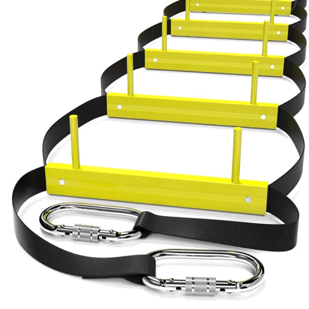 Fire Escape Ladder 3 Story | Rope Ladder Fire Escape for Homes 3rd Floor | Portable, Foldable & Compact | Emergency Ladder Suitable for Balcony & Windows | Survival Tool in Case of Fire Brake