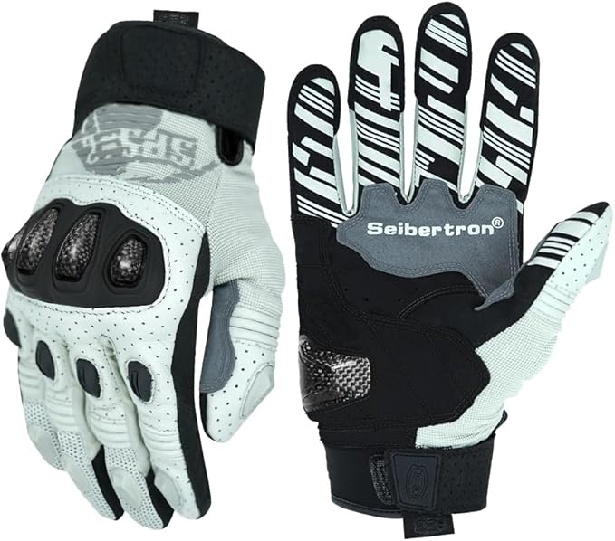 Seibertron SPS Series Touchscreen Motorcycle Motocross BMX ATV MTB Bicycle Cycling Full or Half Finger Gloves Adult and Youth