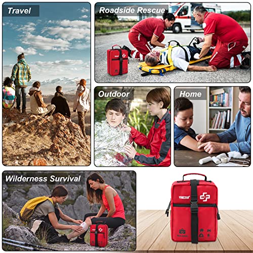 VRIEXSD 400 Piece Large First Aid Kit Premium Emergency Kits for Home, Office, Car, Outdoor, Hiking, Travel, Camping, Surv...