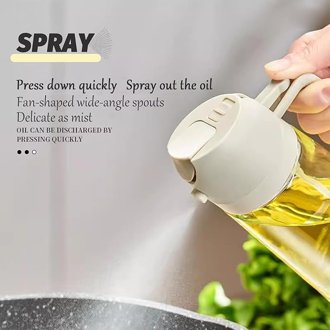 Maiden 2 In 1 Oil Dispenser - Spray & Pour Cooking Oil Sprayer, Perfect for Kitchen & Barbecues