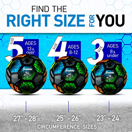 Franklin Sports Mystic Soccer Balls - Soccer Ball and Air Pump Sets - Multiple Size Soccer Balls - Soft Cover - Perfect fo...