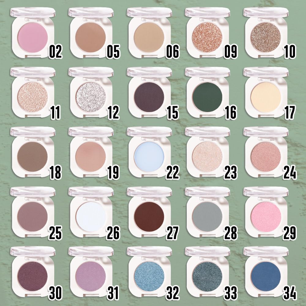 WanTuoluo Forest Green Matte Eyeshadow Palette for Women, Single Monochrome Eye Shadow Makeup, Shiny Pressed Powder, Blendable N