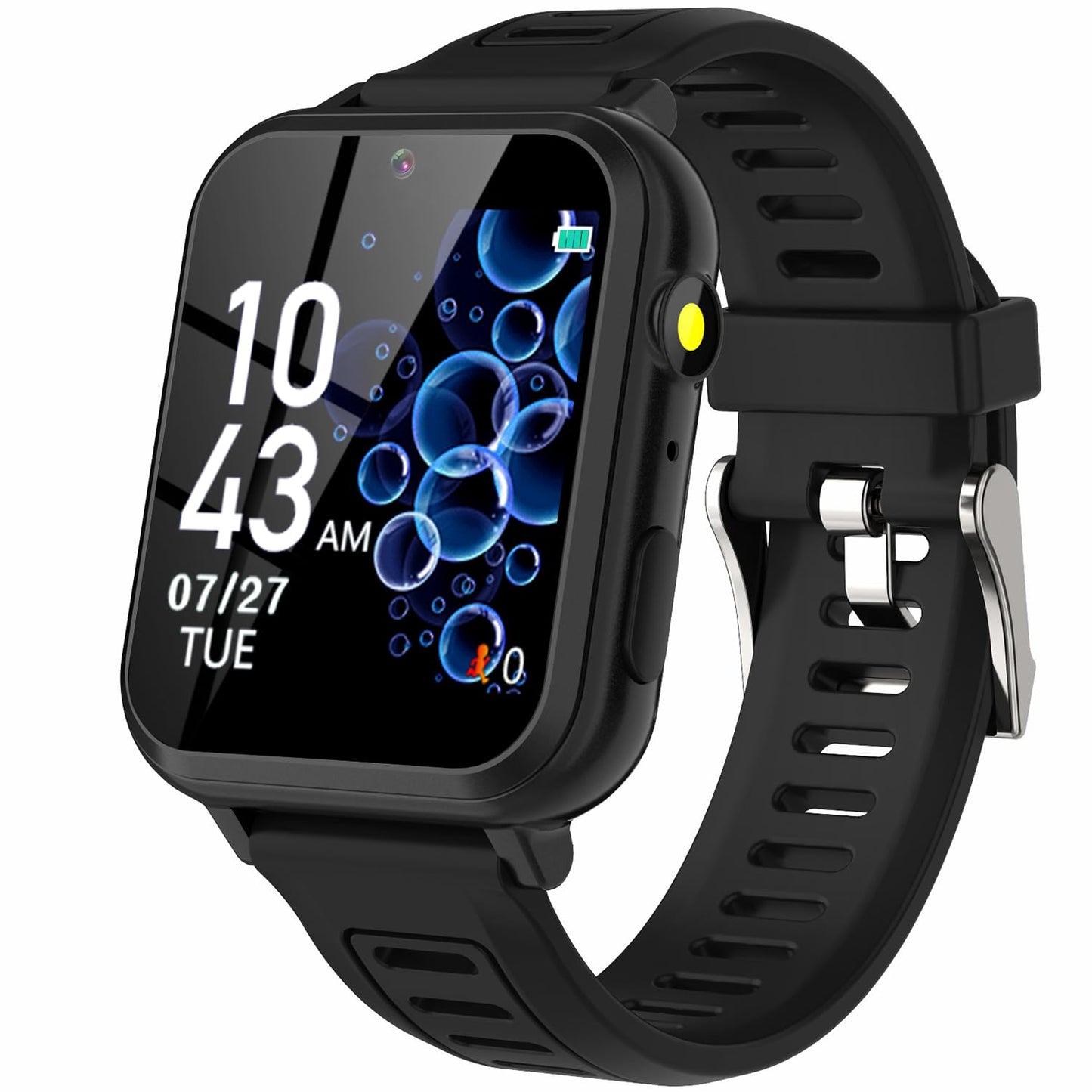 Smart Watch For Kids With 24 Games, Hd Touch Screen, Video Camera, Music Player, Pedometer, Flashlight, Alarm Clock - 12/24 Hr K