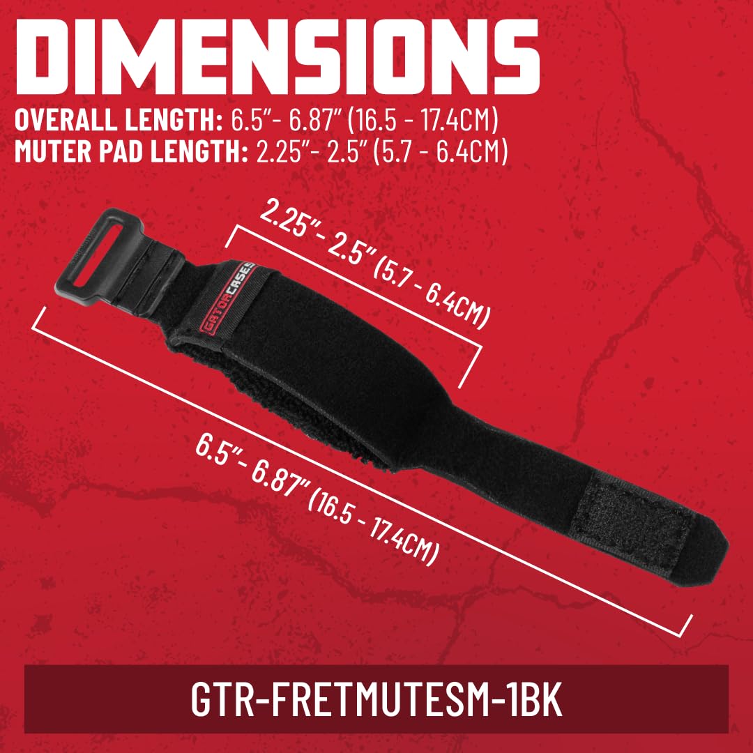 Gator Cases Guitar Fret Mute And String Dampener; Size Small - Black (Gtr-Fretmutesm-1Bk)