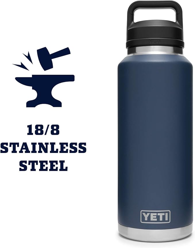 YETI Rambler 46 oz Bottle, Vacuum Insulated, Leakproof, Stainless Steel with Chug Cap