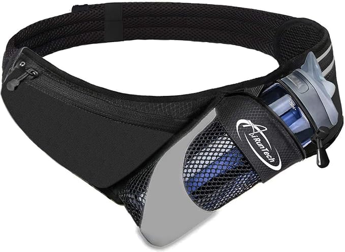 AiRunTech Running Hydration Belt with Water Bottle Holder,Hiking Fanny Pack for Phone and Wallet,Running Bag Runners Essen...