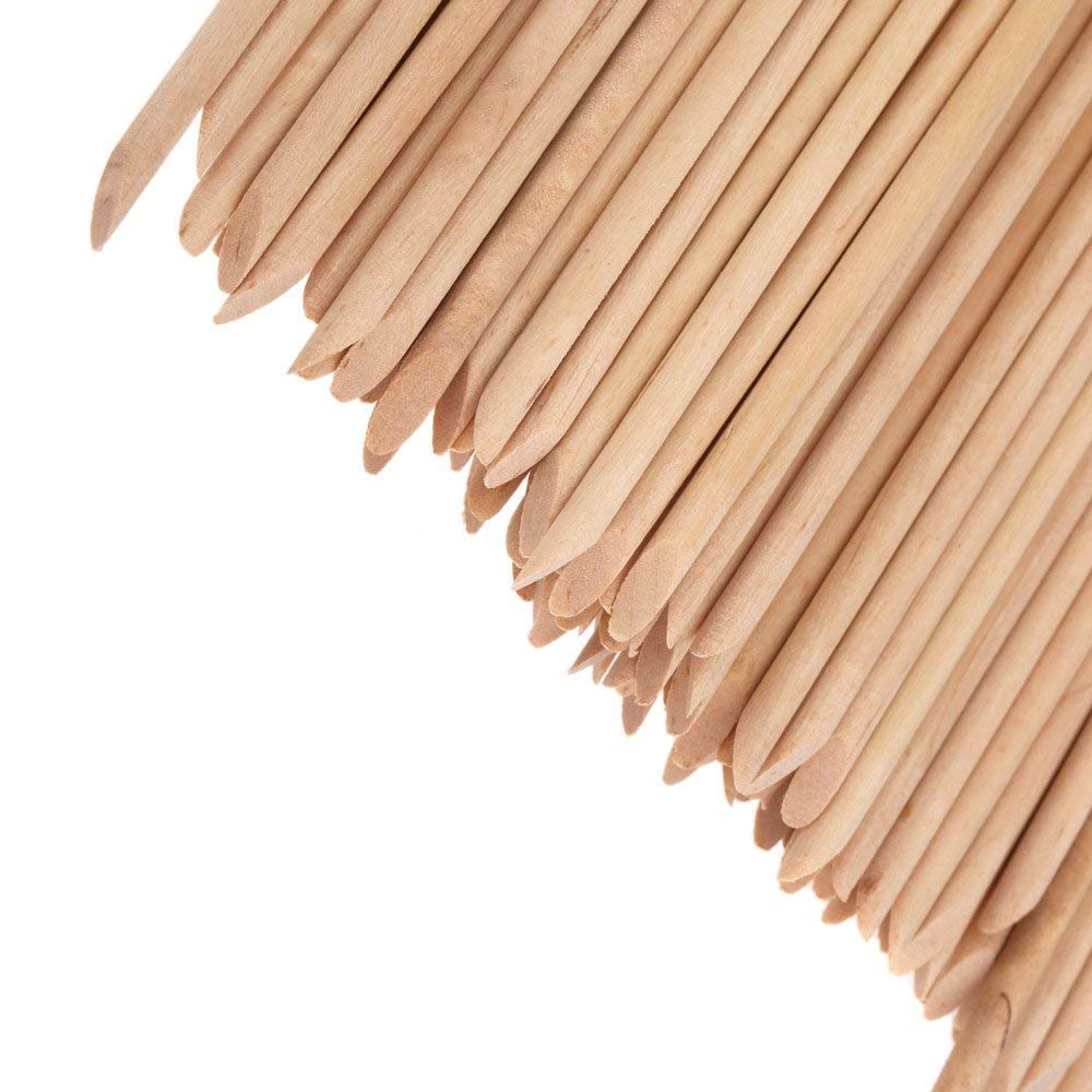 Orange Wood Sticks, Nail Art, Cuticle Pusher Remover, Manicure Pedicure Tool (100 Pieces)