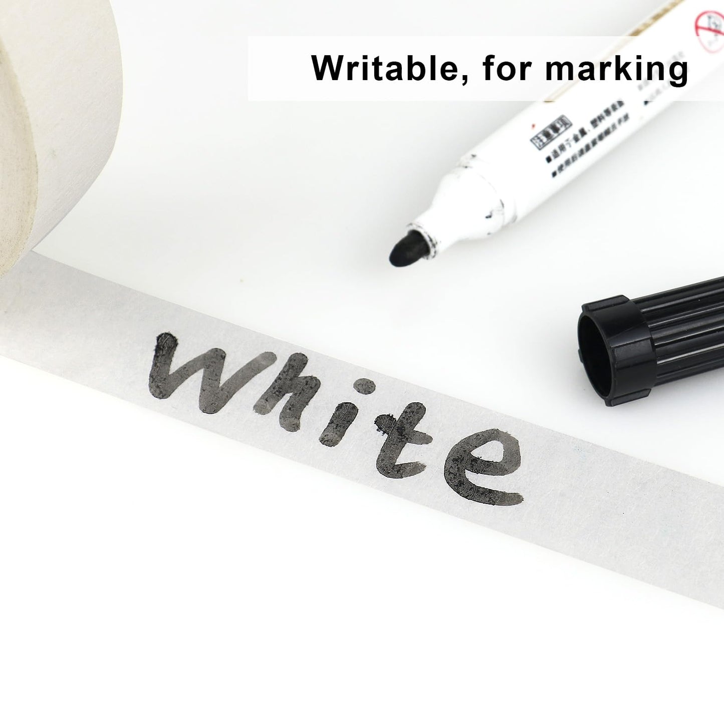 DOAY 3 Pack White Masking Tape - Painters Tape 0.25 Inch Wide - Multi-Surface, Water Resistant, Indoor & Outdoor Use - 270FT Total - Artist Tape for Paint, Wall, Car, DIY (#4010)