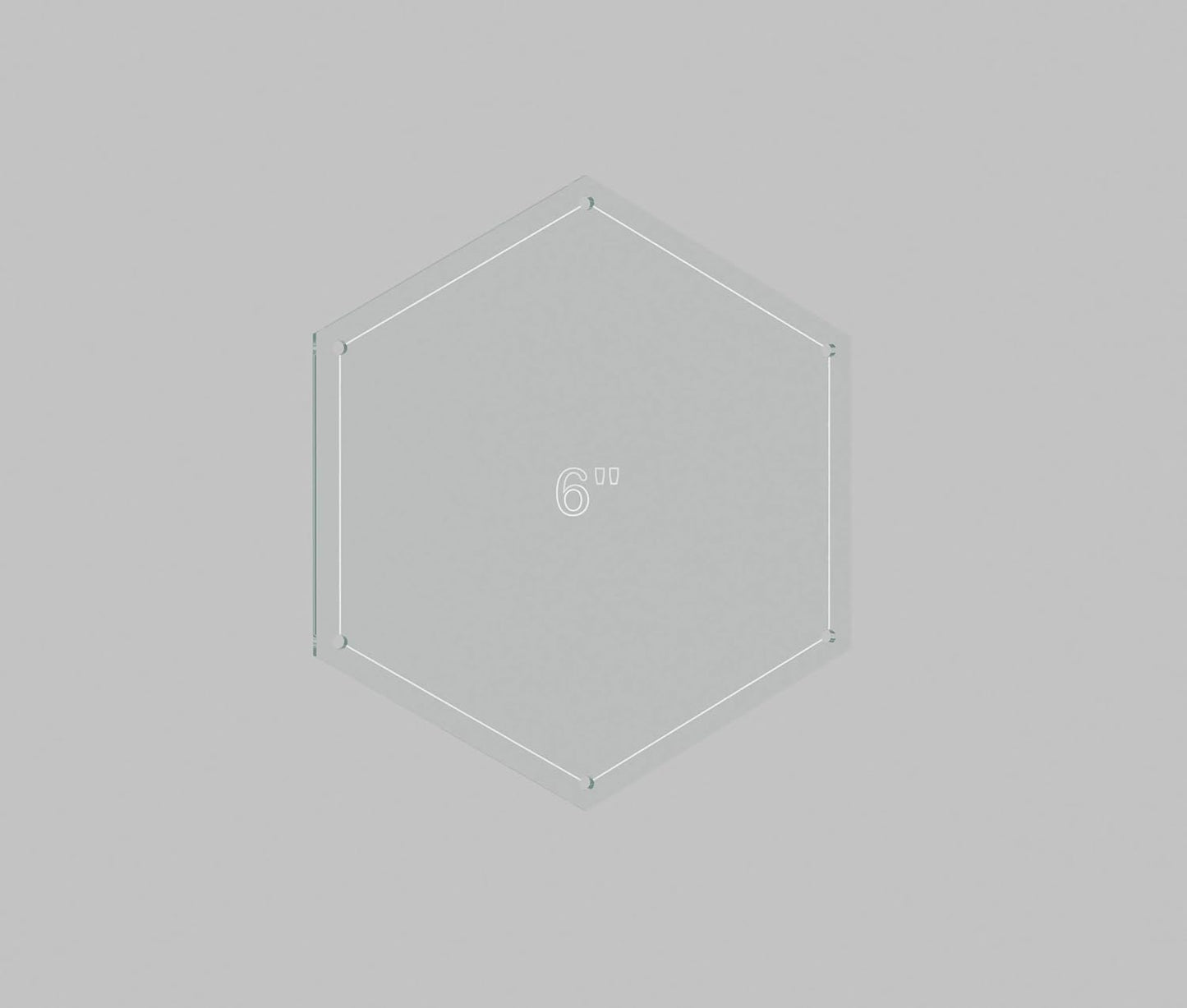 Hexagon Quilting Template Set - 6" with 1/4" Seam Allowance - Durable Acrylic Templates for Quilting, Patchwork, Crafting, & Sewing Projects - Clear Templates for Accurate Designing