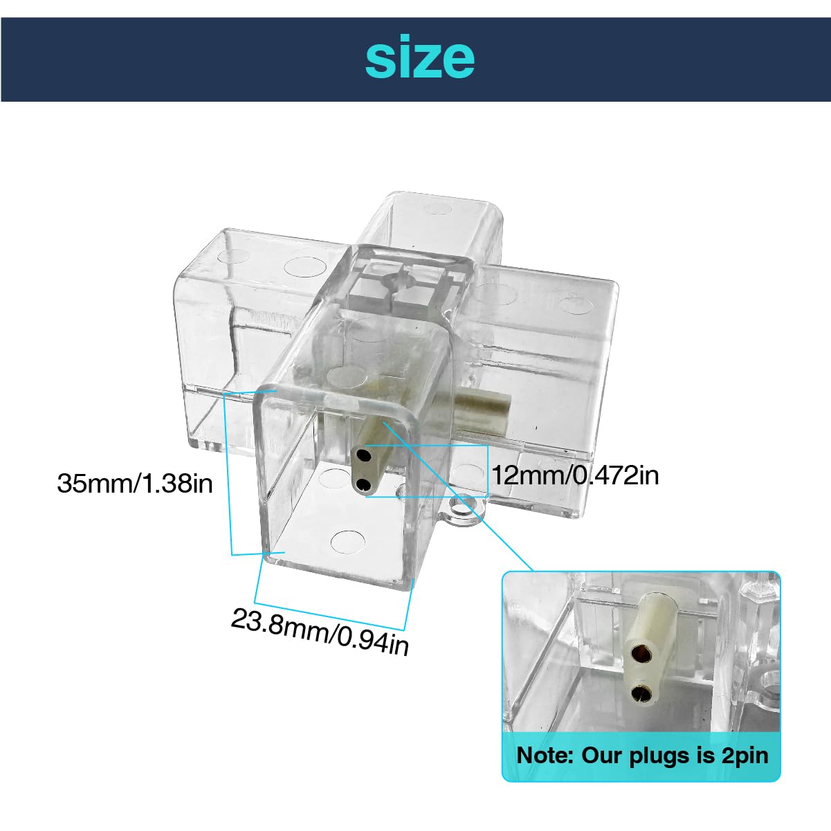 Cezelux 5 Pack Hexagon Garage Light Connectors 90 X Connector 2 Pin 4 Way Led Garage Light Celling Accessories Replacement/Spare For Honeycomb Lighting Systems (5 Pack X Connector)