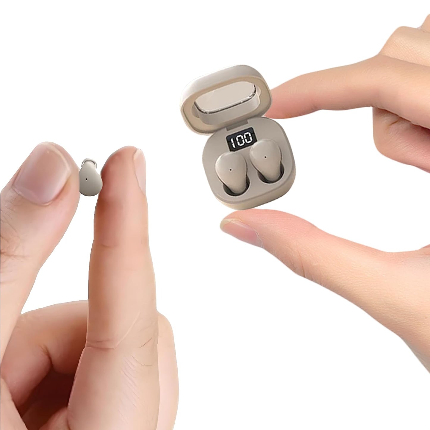 Wireless Smallest Invisible Earbuds For Sleep Ultra Small Hidden Earphones Ear Buds For Small Ear Bluetooth Mini Invisible Sleep Noise Cancelling Earbuds For Side Sleepers Hidden Headphones For Work -Like New