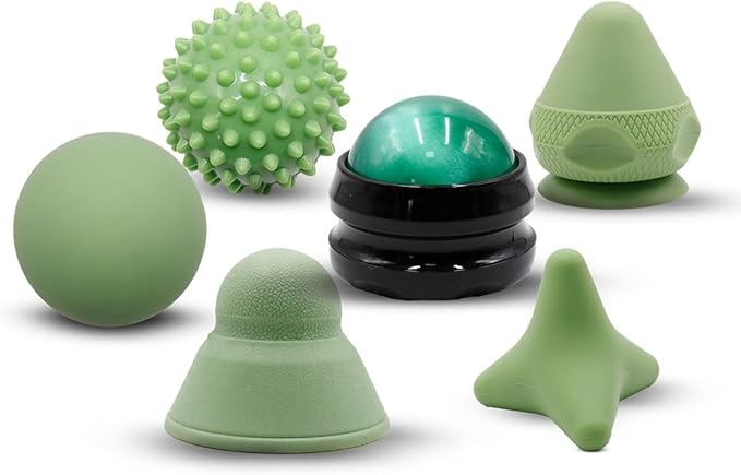 Physical Therapy Pain Relief Massage Ball Set for Trigger Point Release - Myofascial Release Tool & Deep Tissue Massage Se...