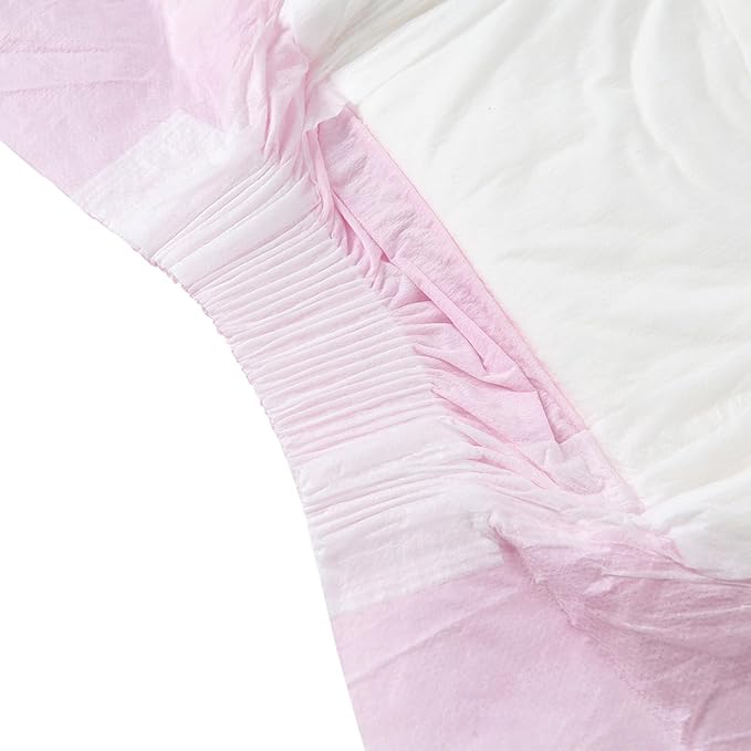 CutiePlusU Disposable Adult Diaper Heavy Absorption Dry Surface Adult Diapers All Night- Pink 10 Pieces