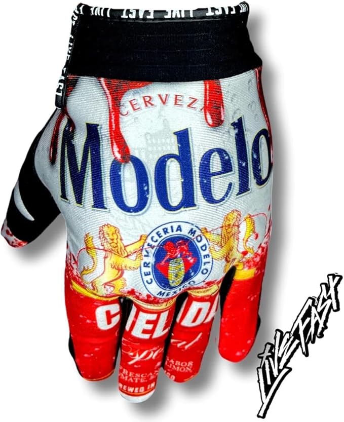 Live Fast Modelo Toxico Motorcycle Gloves - Best Mountain Leather Dirt Bike Moto Riding Motorcycle/Motocross Gloves for Me...
