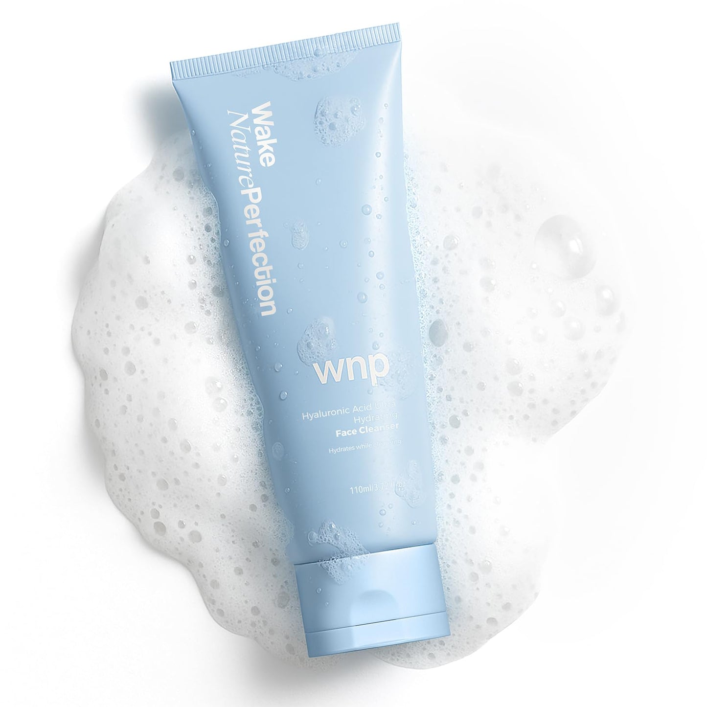 WNP Hyaluronic Acid Ultra-Hydrating Face Cleanser 50% Amino Acid, 4D Hyaluronic Acid, Ceramide & Centella Asiatica Gentle Daily