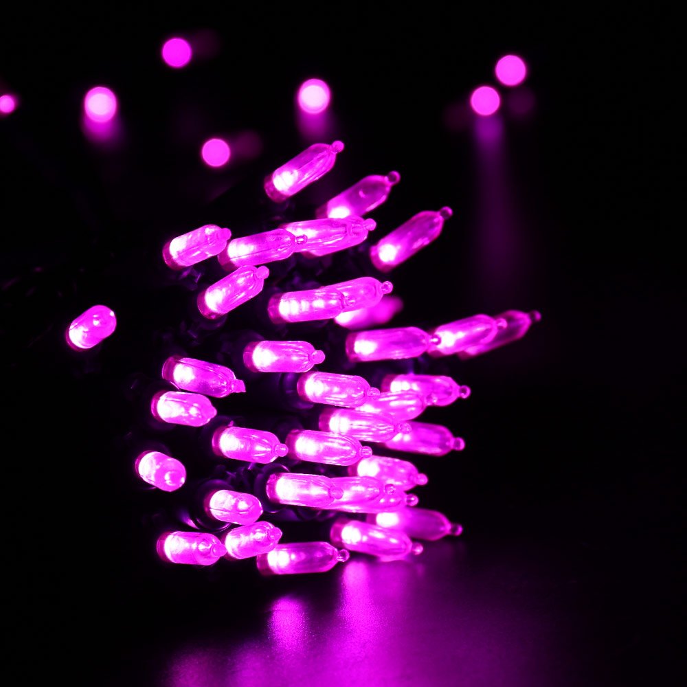 Brizled LED String Lights, 100 LED 33ft Fairy Lights, Pink, UL Certified for Indoor & Outdoor Use, Model HHGDHLLK001