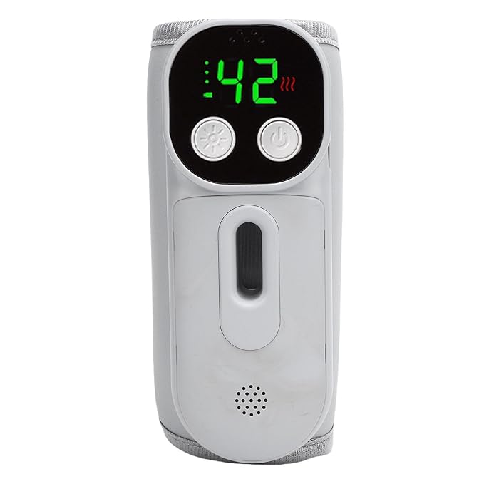 Fast Heating Baby Bottle Warmer, Voice Control Rechargeable Portable Warmer, 360° Surround Heating with Night Light, for Travel on The Go, 7 Temperature Settings