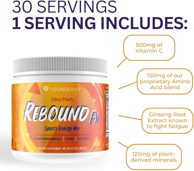 Youngevity Rebound FX Citrus Powder 360g Package May Vary