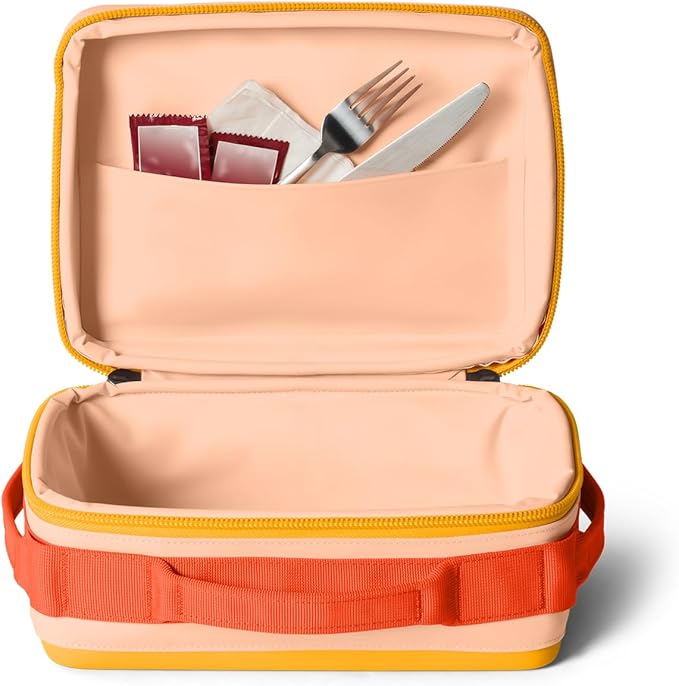YETI Daytrip 5L Insulated Soft Cooler Lunch Box, Peach/Beekeeper
