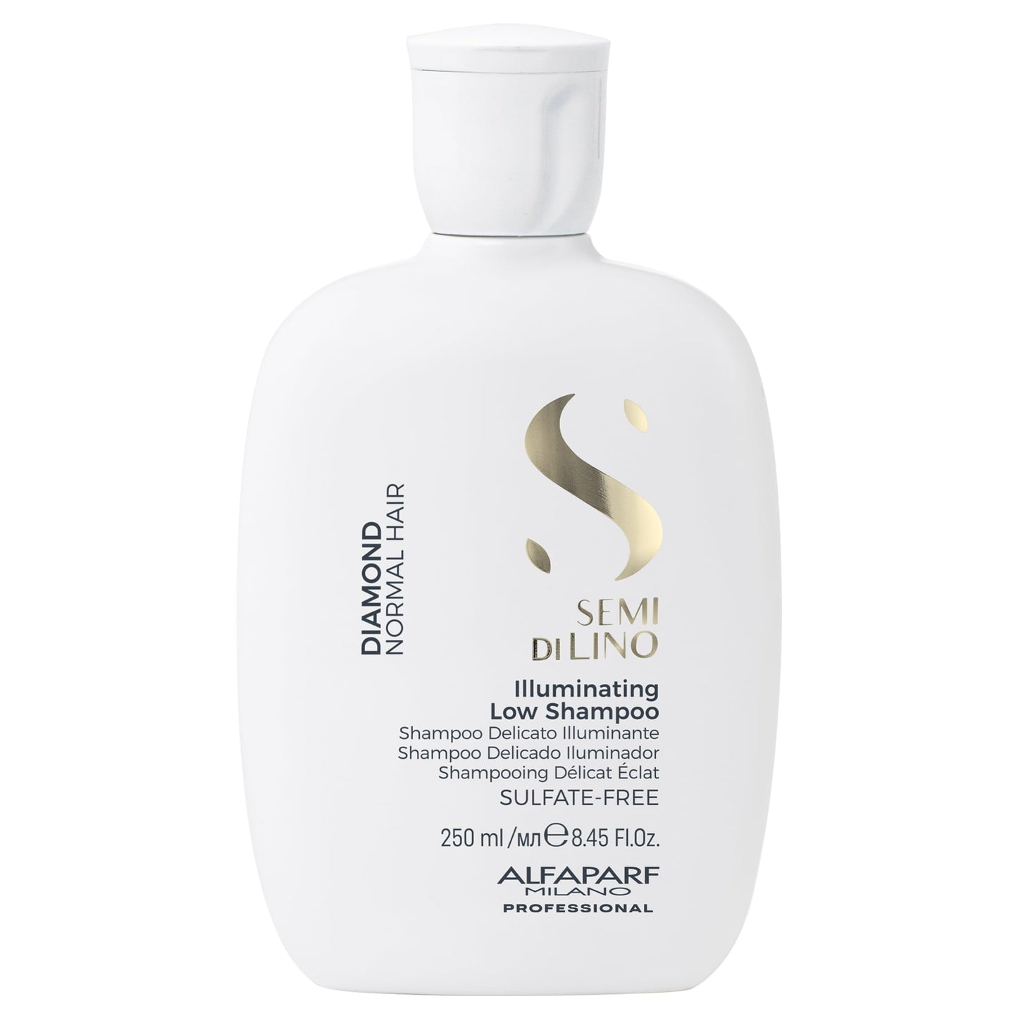 Alfaparf Milano Semi di Lino Diamond Shine Illuminating Low Shampoo - Sulfate Free - For All Hair Types- Paraben and Paraffin Fr