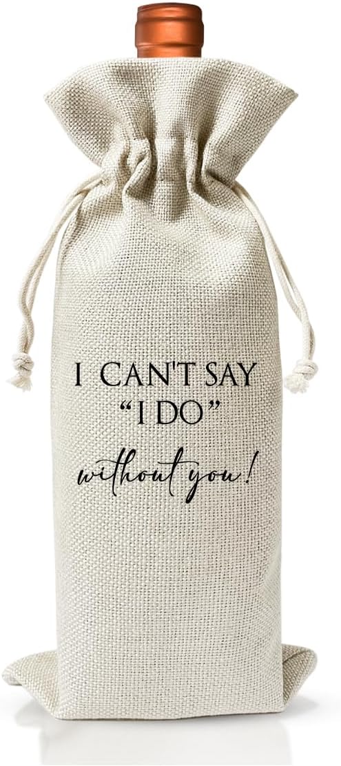 Bridal Proposal Wine Bag Gift For BFF Best Friend, Wedding Party or Bachelorette Party or Bridal Shower Party Favor Supply Gift, Bridal Party Gift for Bridesmaid Boxes, Wedding or Engagement Gift