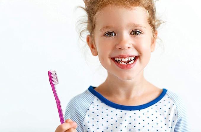 Kids Prepasted Toothbrushes Individually Wrapped - Bubblegum Disposable Toothbrushes with Sparkles (36 Pack)