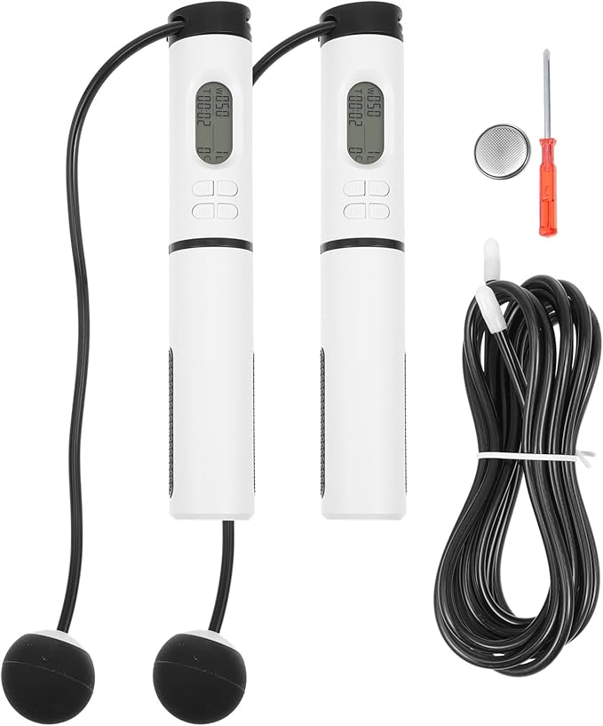 COHEALI Smart Weighted Cordless Jump Rope with Digital Counter, Indoor Adjustable Skipping Rope for Workout Fitness Traini...
