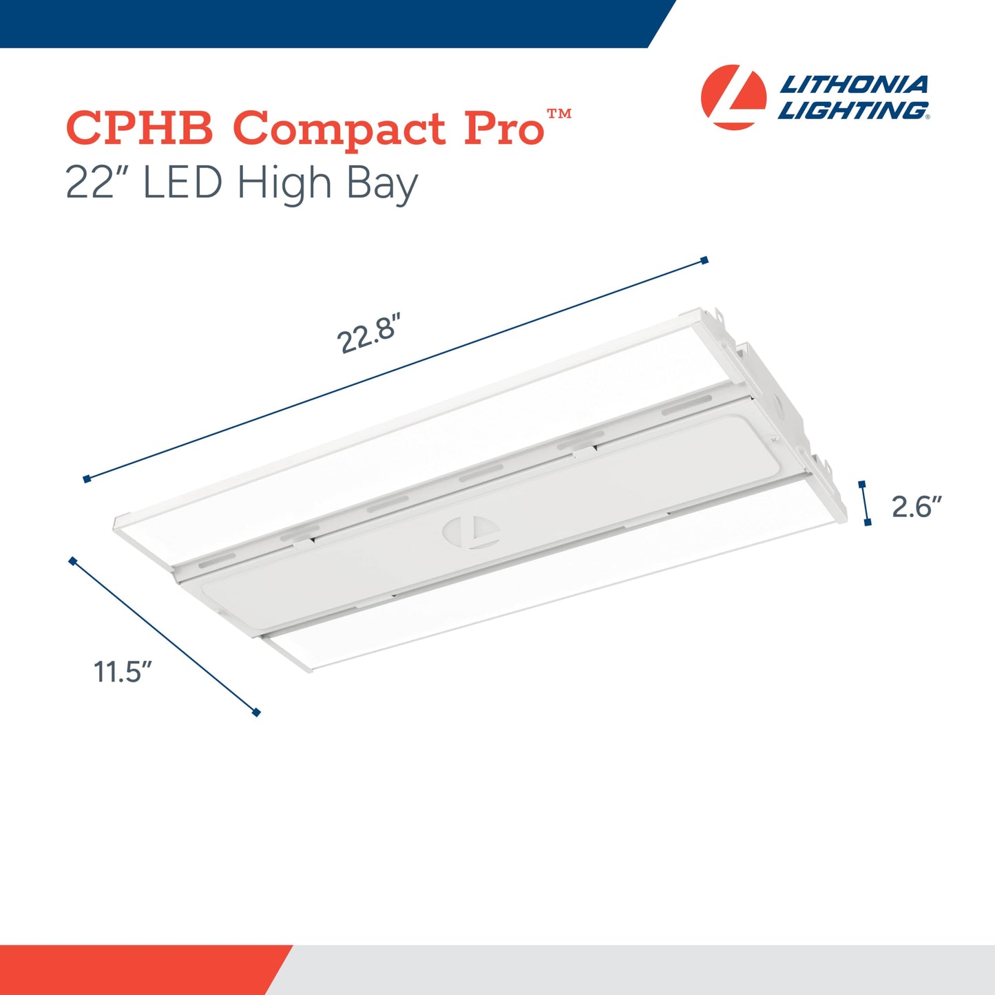 Lithonia Lighting Compact Pro Led High Bay Light  Ceiling Lighting Fixture  24 000 Lumens  5000K Daylight  Dimmable Led Work Light For Garage And Warehouse  Mvolt 120-277V (Cphb 24Lm Mvolt 50K)