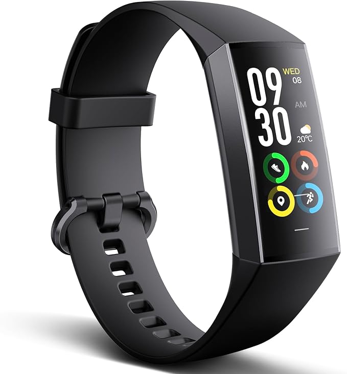 TOSMAFIT Fitness Tracker with 24/7 Heart Rate Blood Oxygen Sleep Monitor, Activity Tracker with 1.1" AMOLED Touch Color Sc...