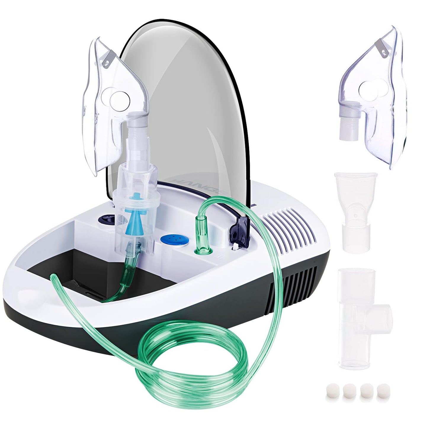 Portable Nebulizer for Adults and Kids, Low Noise Desktop Machine for Home or Travel Use with Replacement Accessories