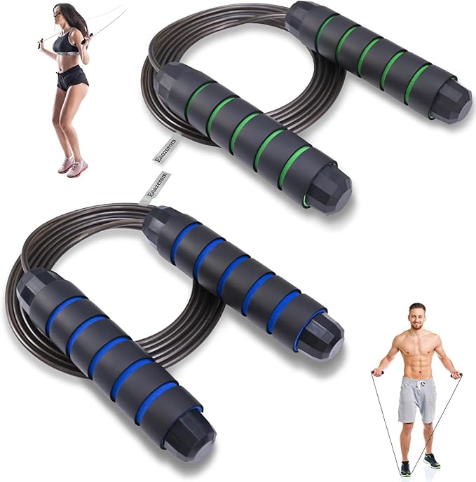 Emazerom Jump Rope for Women Men Kids, Adjustable Skipping Rope with Ball Bearings, Professional Jumping Rope with Foam Ha...