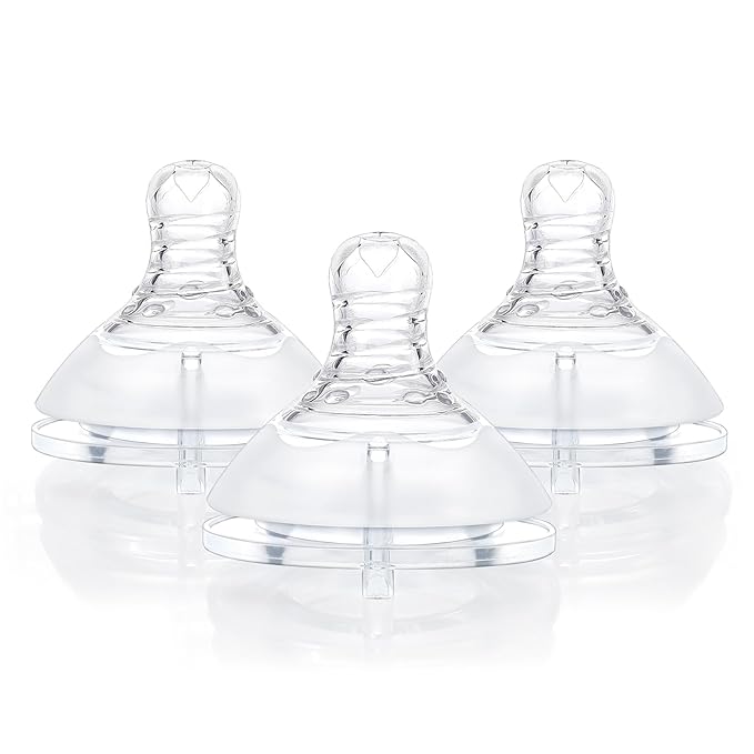 LittleForBig Silicone Soft Touch Adult Bottle Nipples Replacement Teat Compatible with LittleForBig Bottles - Lip Care Bottle Nipples for Adults 3-Pack