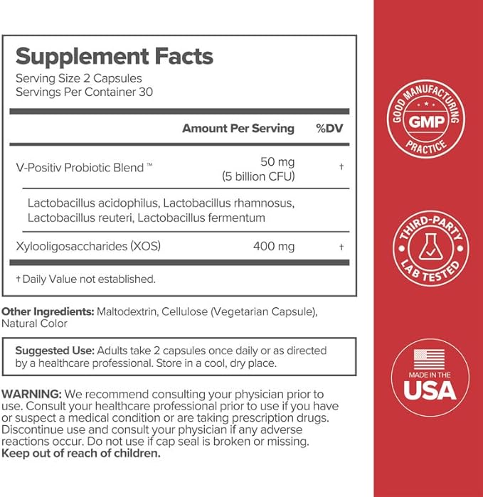 O Positiv URO Vaginal Probiotics for Women pH Balance with Prebiotics & Lactobacillus Probiotic Blend - Vaginal Health Supplement - Promote Healthy Vaginal Odor & Vaginal Flora, 60 Count (Pack of 2)